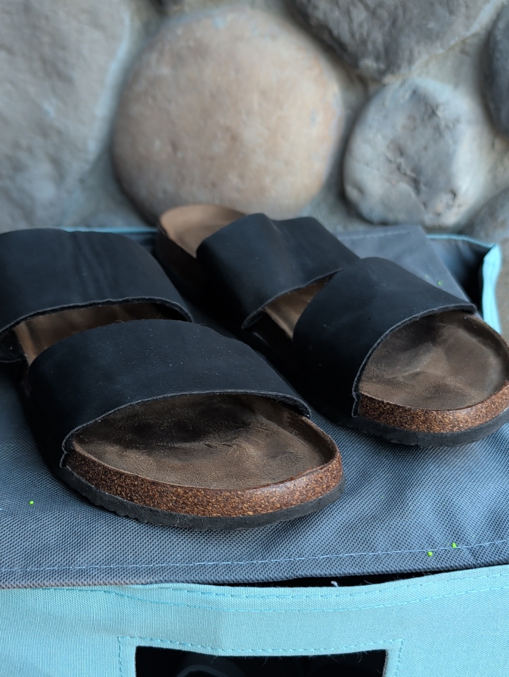 Black Women's Slide Sandals - Unbranded Essential Everyday Wear Boho Beach